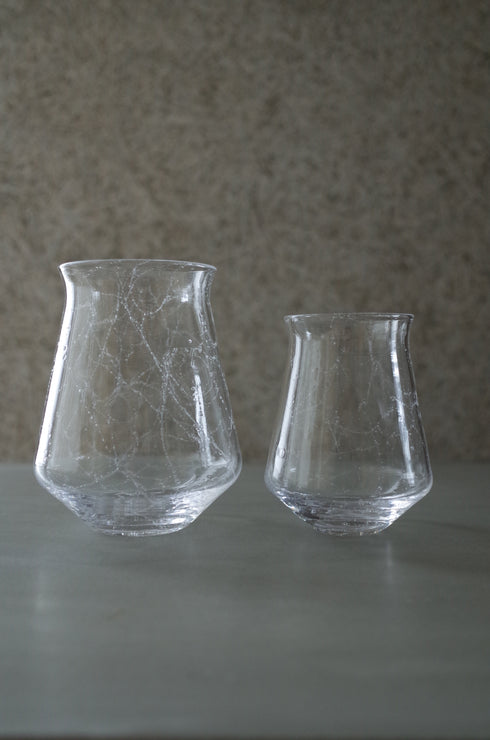 Contour Glass M クリア|泡入りグラス|甲田彩恵・nora glassworks