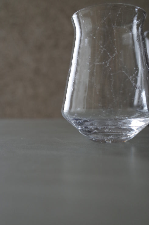 Contour Glass S クリア|泡入りグラス|甲田彩恵・nora glassworks