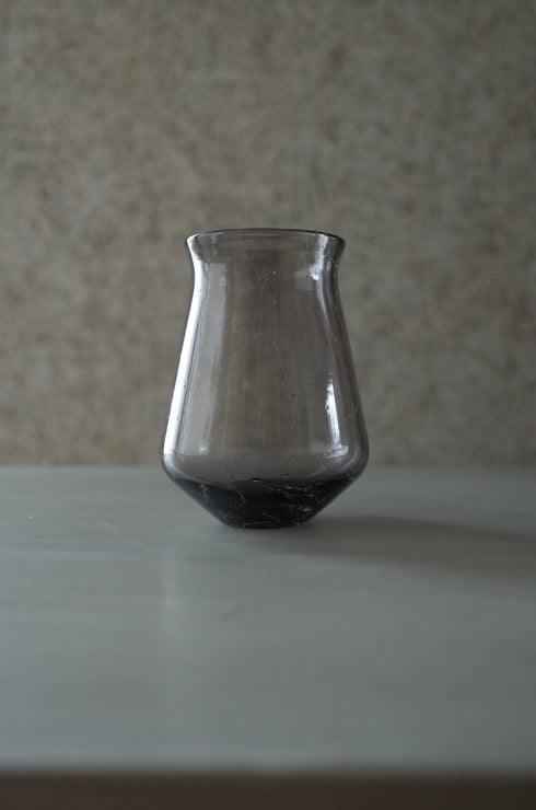 Contour Glass S グレー|泡入りグラス|甲田彩恵・nora glassworks