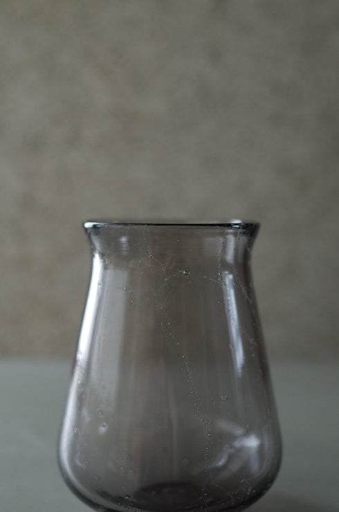 Contour Glass S グレー|泡入りグラス|甲田彩恵・nora glassworks