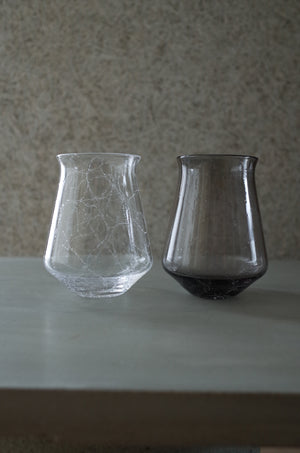 Contour Glass M クリア｜泡入りグラス｜甲田彩恵・nora glassworks