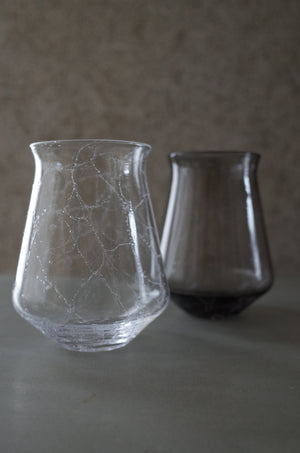 Contour Glass M クリア｜泡入りグラス｜甲田彩恵・nora glassworks