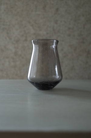 Contour Glass S グレー｜泡入りグラス｜甲田彩恵・nora glassworks