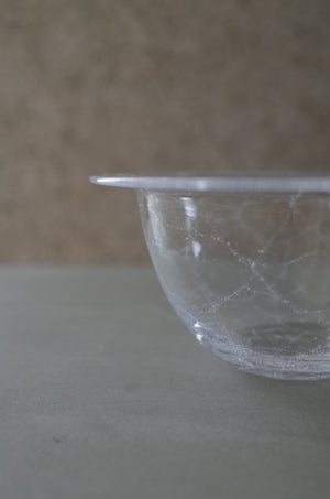 lim bowl S クリア｜泡入りボウル｜甲田彩恵・nora glassworks