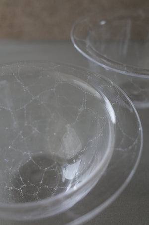 lim bowl S クリア｜泡入りボウル｜甲田彩恵・nora glassworks