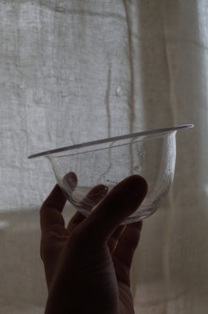 lim bowl S クリア｜泡入りボウル｜甲田彩恵・nora glassworks